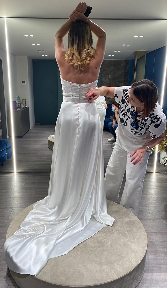 atelier Trilogy Sposa BRIDAL COUTURE-abito da sposa su misura-Altamura Bari Puglia-abito originale ed esclusivo prova Emma